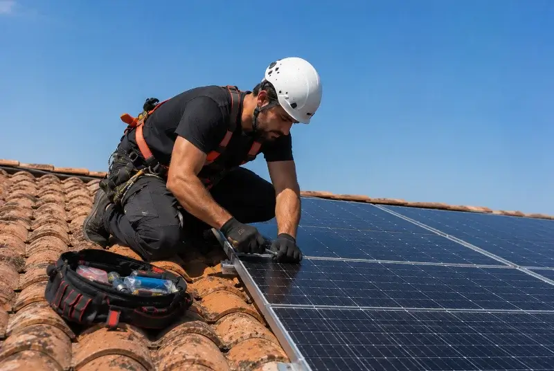 Maintenance et monitoring de panneaux solaires à Saint-Ouen-des-Alleux