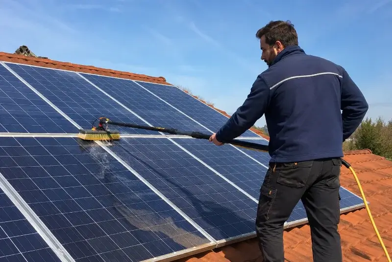Nettoyage et entretien de panneaux solaires à Saint-Ouen-des-Alleux
